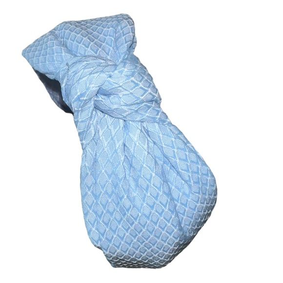 Blue Fabric Top Knot Headband Women’s or Girls - Picture 3 of 10